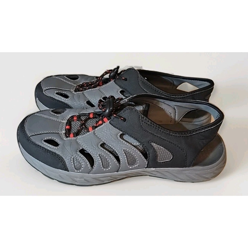 Outdoor Active Waterproof Sandals‎ Men Closed Toe Shoes Sz 8 Gray Black #249